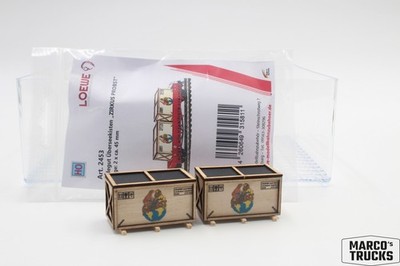Loewe Ladegut Überseekisten ''ZIRKUS PROBST'' HO 2x 45mm Nr. 2453 1/87 /LW82