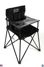 ciao! baby Portable High Chair - Travel-Friendly, Compact Foldable Design, Black