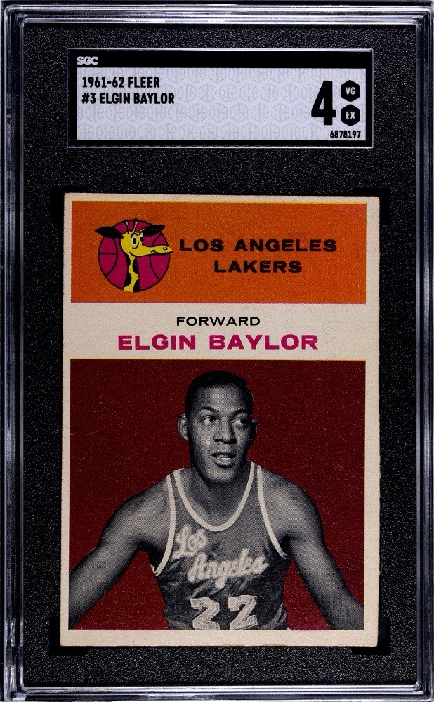 1961-62 Elgin Baylor Fleer Rookie #3 SGC 4 Lakers HOF RC