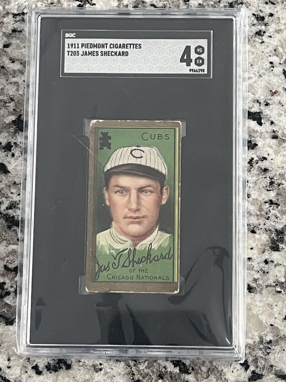 1911 T205 Piedmont JAMES SHECKARD SGC 4 VG-EX