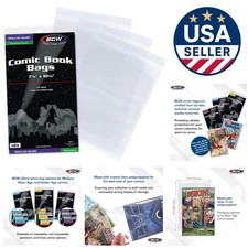 100 Resealable Silver Age Comic Bags - 7.125 x 10.5 inches, Durable Protection