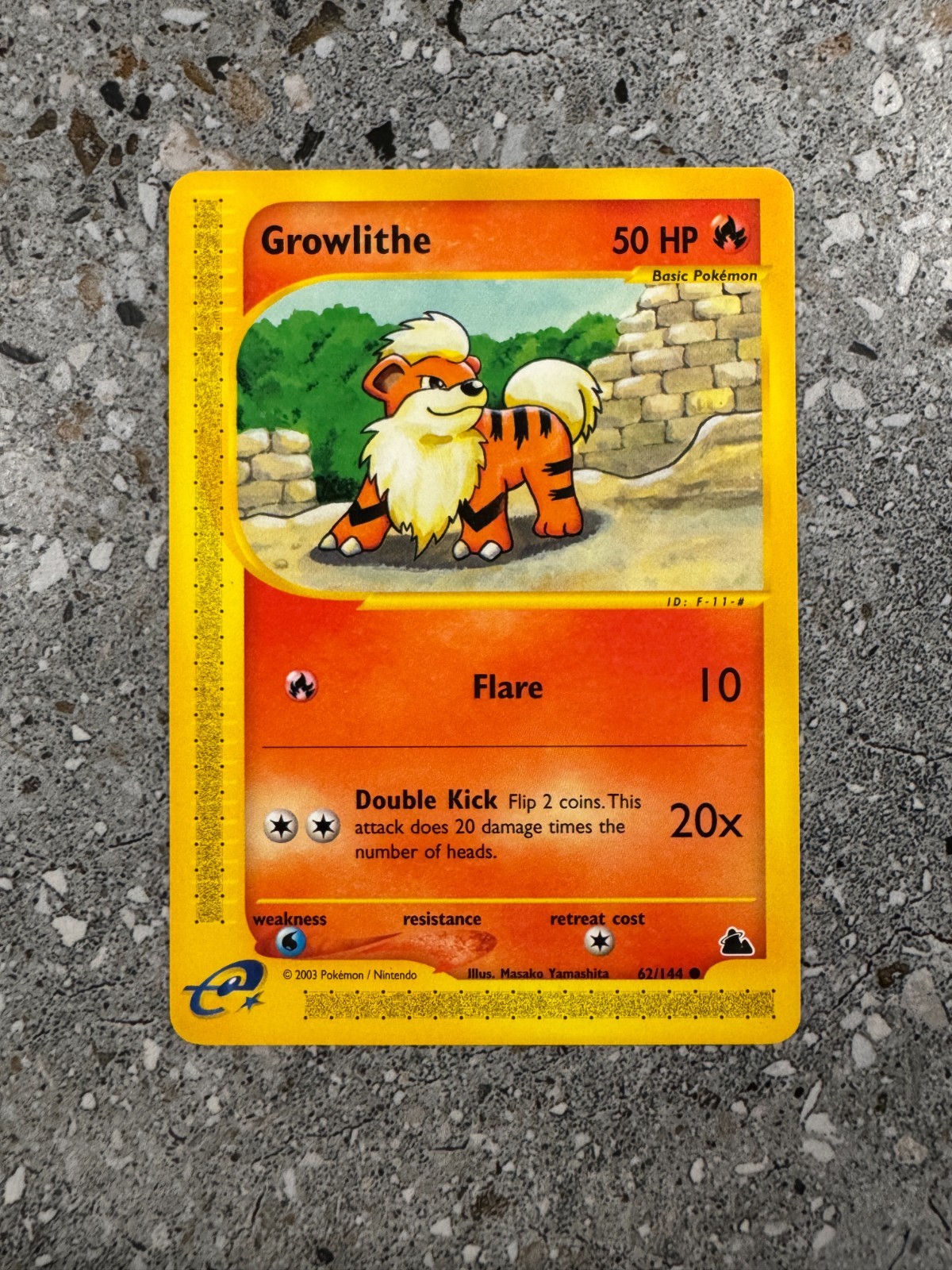 Pokemon TCG Cards Growlithe 62/144 Skyridge NM