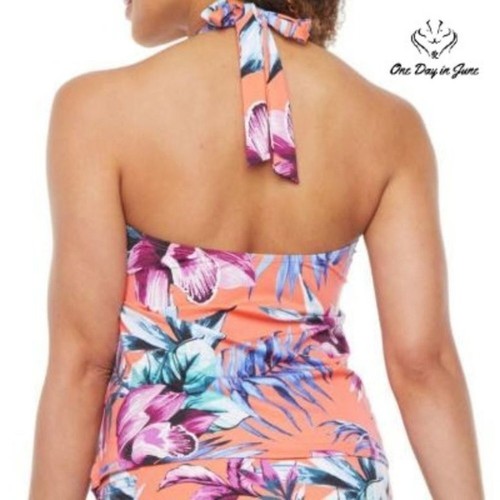 Camiseta tankini floral Liz Claiborne talla 8 - Imagen 2 de 2
