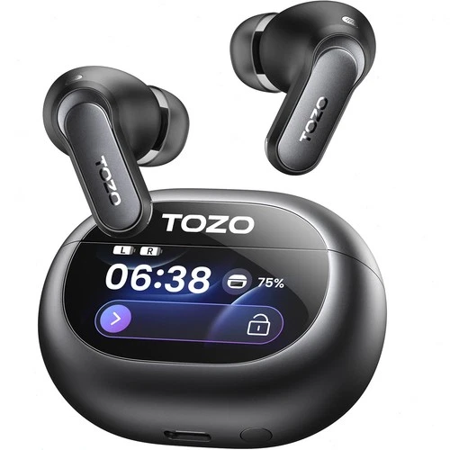 TOZO NC20 Pro Active Noise Cancelling Wireless Earbuds with Smart Touch Screen