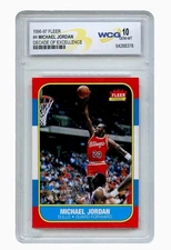 1996 Fleer MICHAEL JORDAN Decade of Excellence #4 WCG 10 GEM MINT Anniversary RC