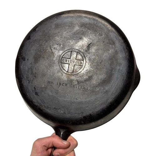 Vintage Griswold 9 Cast Iron Skillet Small Block Logo11-1/4 Inch Made USA - READ