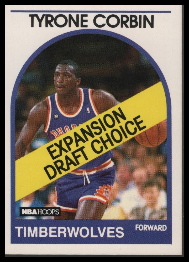 1989-90 NBA Hoops - #319 - TYRONE CORBIN - Minnesota Timberwolves