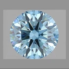 Loose CVD Lab-Grown Diamond 6.50 mm Fancy Blue Round VVS Certified Diamond