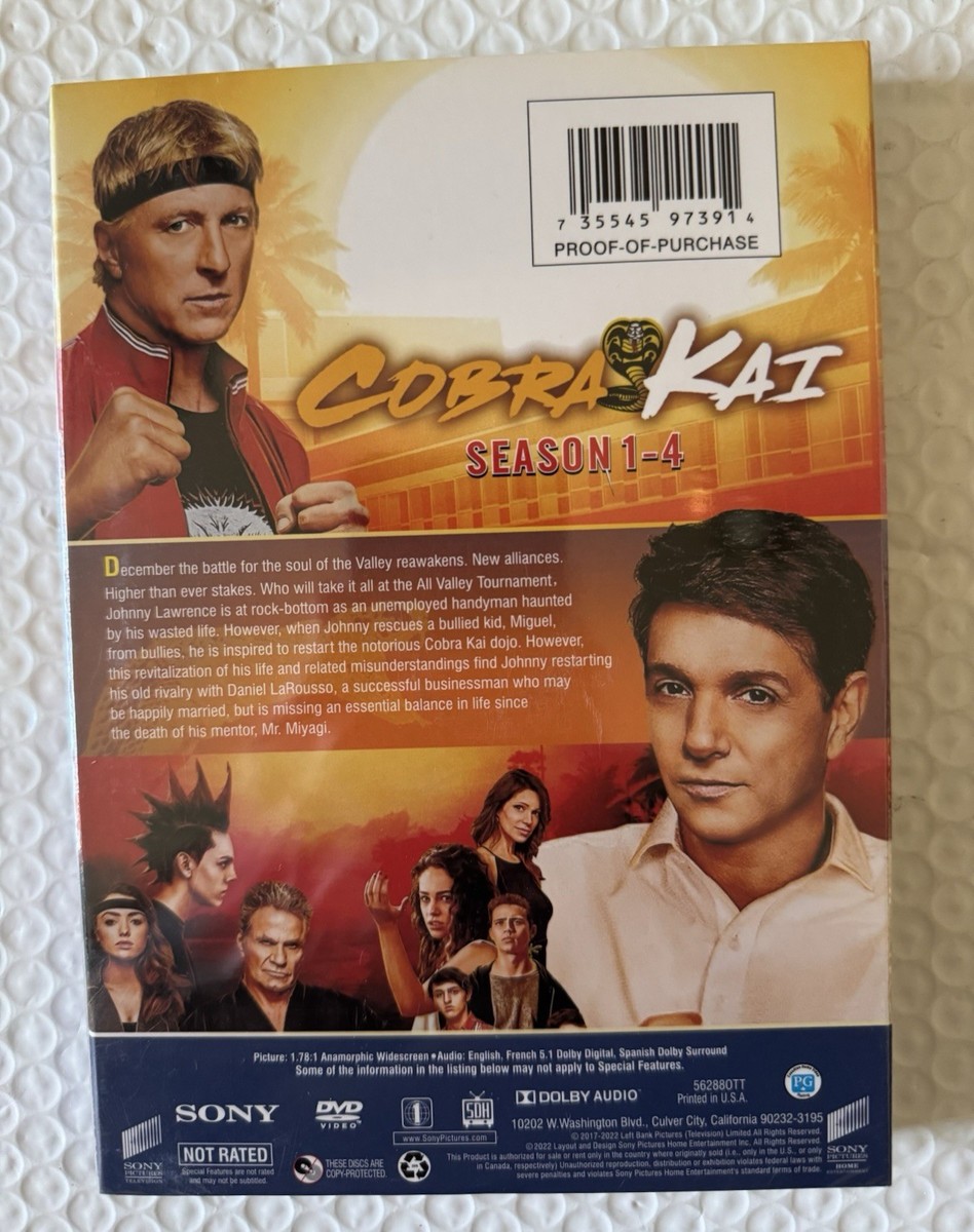 Cobra Kai: Season 1 - 4 (DVD) 4 discs , new and sealed