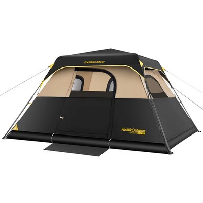 FanttikOutdoor 6 Person Instant Cabin Tent Setup in 60 Seconds with Rainfly & Wi