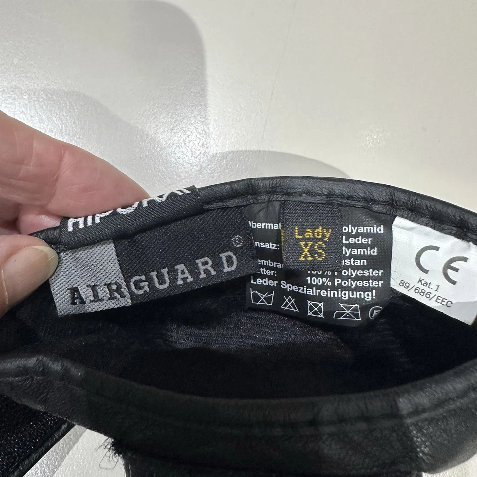Motorrad-Handschuhe Damen Größe XS schwarz, Leder - Bild 4 von 4
