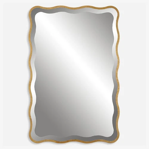 Uttermost Aneta Gold Scalloped Mirror - Picture 1 of 5