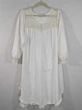 VTG Y2K Victoria's Secret S Ivory Victorian Nightgown Prairie Ruffle Cottage