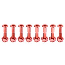 1" Skateboard Hardware Bolt, 8 Set Carbon Steel Mounting Screws Nuts Set, Orange