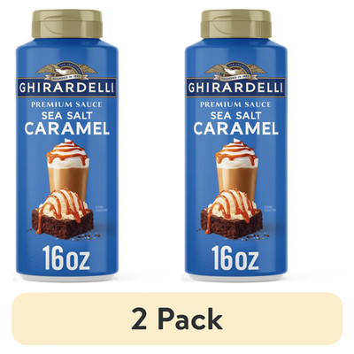 (2 pack) GHIRARDELLI Premium Sea Salt Caramel Sauce, 16 oz Bottle