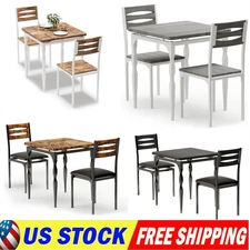 3 Piece Dining Table Set for 2 Home Dinette Table Kitchen Table and 2 Chairs