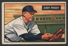 1951 Bowman #71 Jerry Priddy ^^ Detroit Tigers ~ VG/EX
