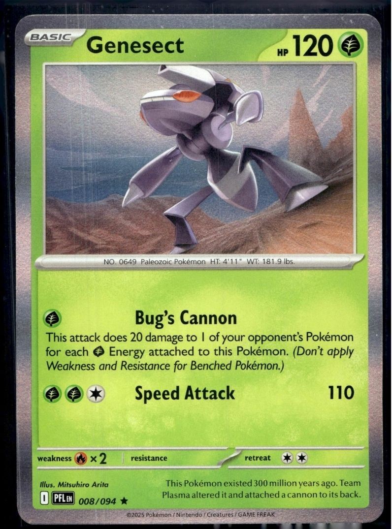 Genesect Rare ME02: Phantasmal Flames 008/094 NM