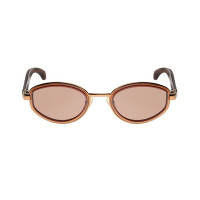 Sunglasses Max Mara '90s golden brown oval frame ORIGINAL NEW
