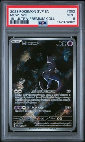 2023 POKEMON SVP EN-SV BLACK STAR PROMO 151 ULTRA-PREM COLL #052 MEWTWO PSA 9