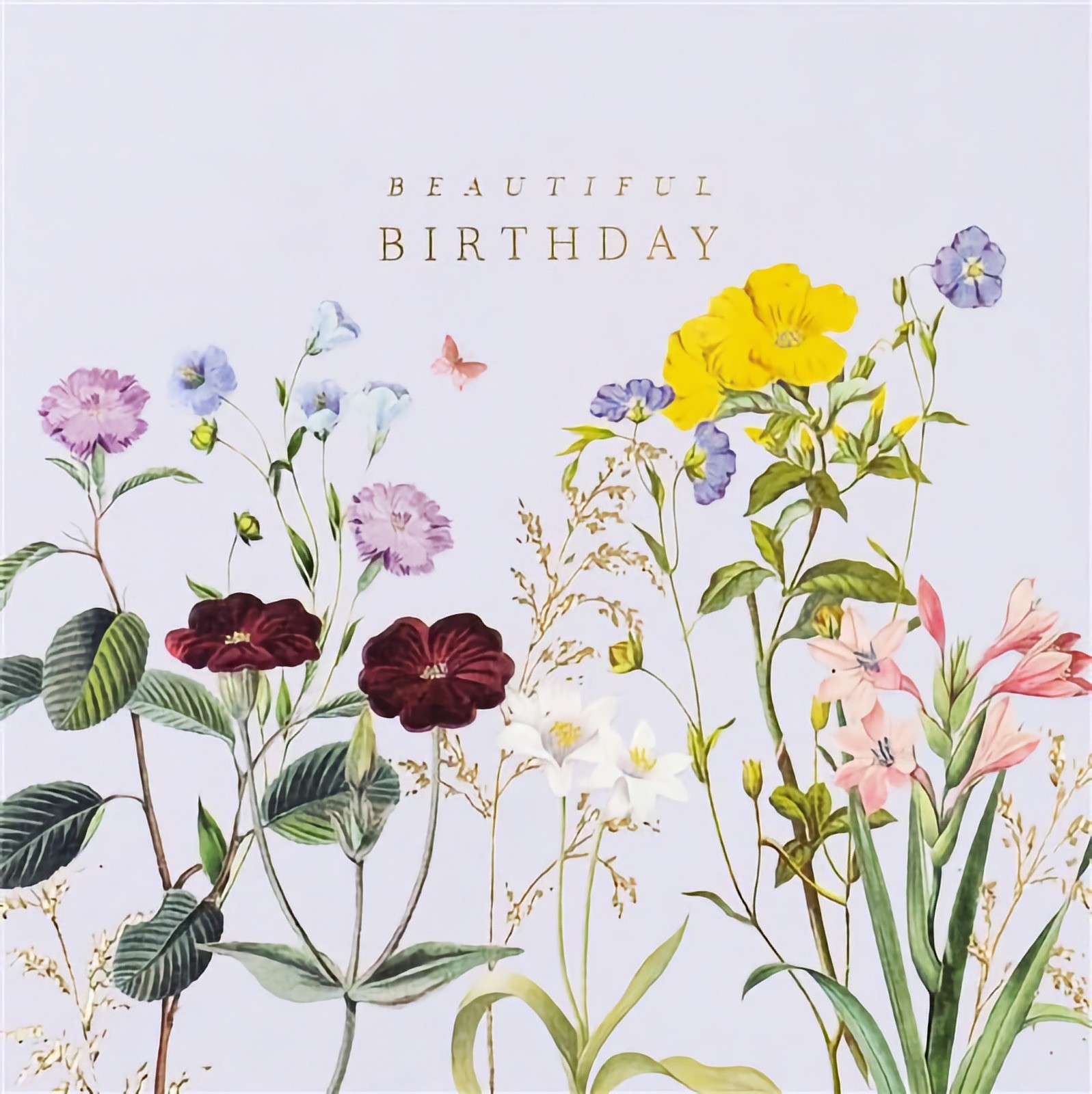 Beautiful Birthday Card Meadow Flowers Female Mum Nan Sister Daughter Friend
