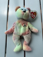 Ty Beanie Baby: Peace Bear 1996 Multicolor  Mint with Tag
