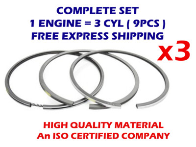 fits 100mm STD Piston Rings 1 Cyl. New Holland Iveco 8035 3 Cyl 2592cc MP4007
