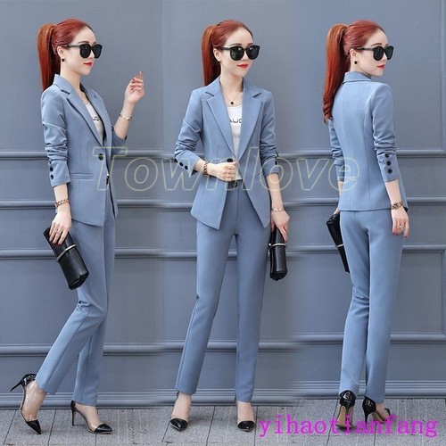 Women Formal Pant Suit for Weddings Party 2PCS Coat Office Uniform Suit SZ  | eBay
