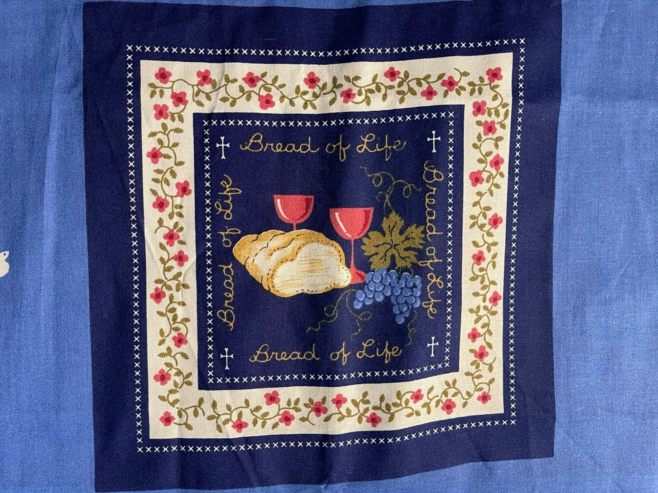 Vintage 1996 Psalms & Peace Doves Fabric By Fabric Traditions Approx. 45”X118” - Image 4 of 4