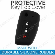 Key Fob Cover For 2014-2021 Nissan Rogue Protective Case Rubber Skin Jacket