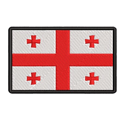 GEORGIA REPUBLIC FLAG PATCH SAKARTVELO EASTERN EUROPE embroidered iron-on EMBLEM