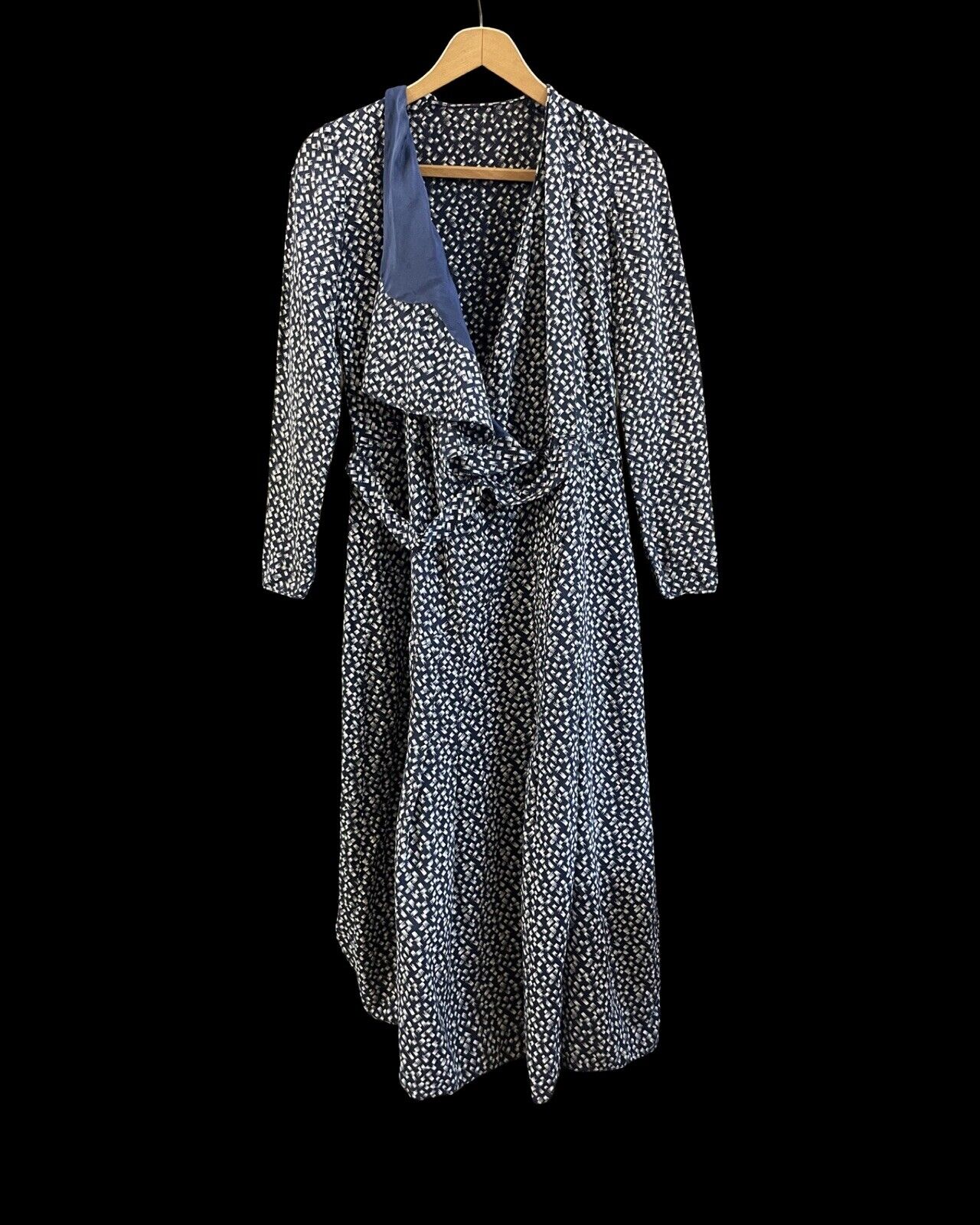 Vintage 1930s Dress Printed Rayon Wrap Dress Deco… - image 1