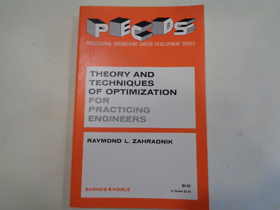 Theory and Techniques of Optimization for Practicing Engineers 1971 PECDS