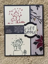 Snowman season holiday winter Christmas card kit of 10 made with Stampin’ Up!