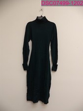 Eliza J Women's Long Sleeve Turtleneck Sweater Dress Green Small EJ9M4319
