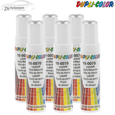 6x DUPLI COLOR Auto-Color 10-0070 silber felgensilber Lackstift 12ml