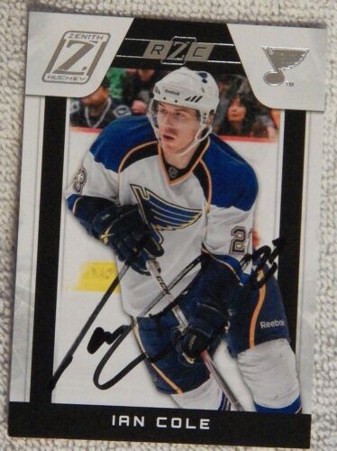 St. Louis Blues Ian Cole Signed 10/11 Zenith Auto Rookie Card #/999 Auto - Picture 1 of 1