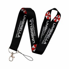 Resident Evil Game Umbrella Corporation Logo Black ID Badge Holder Lanyard