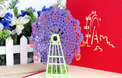 Love Ferris Wheel  3D Pop Up Ferris Wheel Greeting Card All Occasion