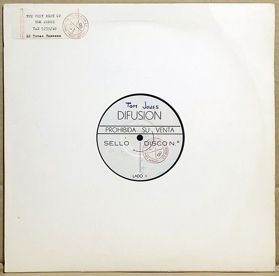 Test Pressing TOM JONES Very Best White Lbl Uruguay Demo R&B Soul LP RARE Foto 3 de 4