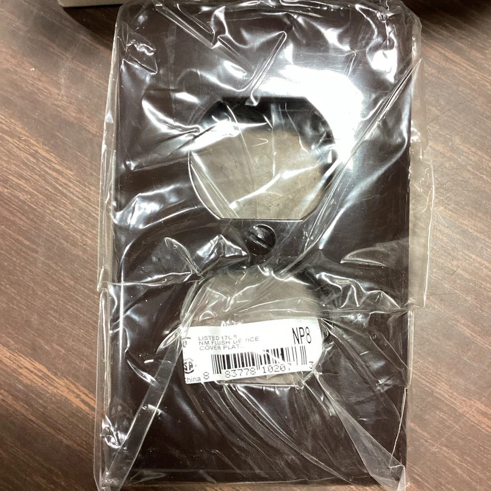 Placa de pared de nailon Hubbell marrón 1 velocidad uno dúplex NP8 Foto 3 de 4