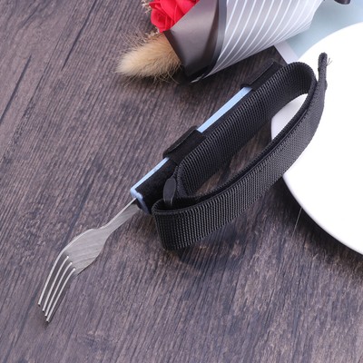  Disabled Eating Utensils Adjustable Strap Holder Aid Spoon Elder