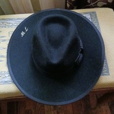 Wear Brims Unisex Adults Cowboy Wool Hat Black, 14" W, Brand New. One Size