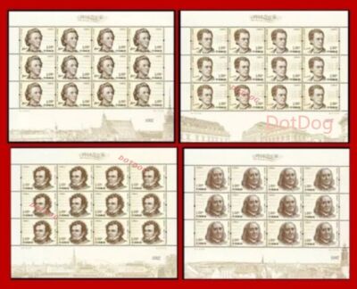 PR of China 2017-22 Stamp Foreign Musicians II Full Sheet 4Pcs 国外音乐家