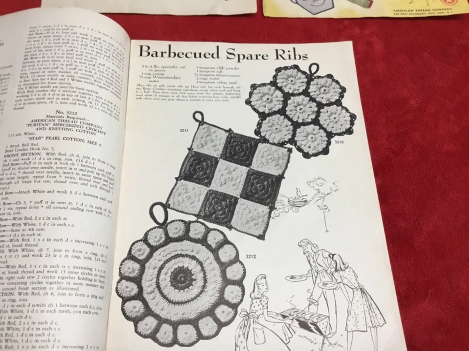 Folleto con patrón de ganchillo 1944 estrella #32 porta ollas vintage - retro - novedad Foto 4 de 4