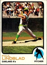 1973 Topps Baseball Paul Lindblad