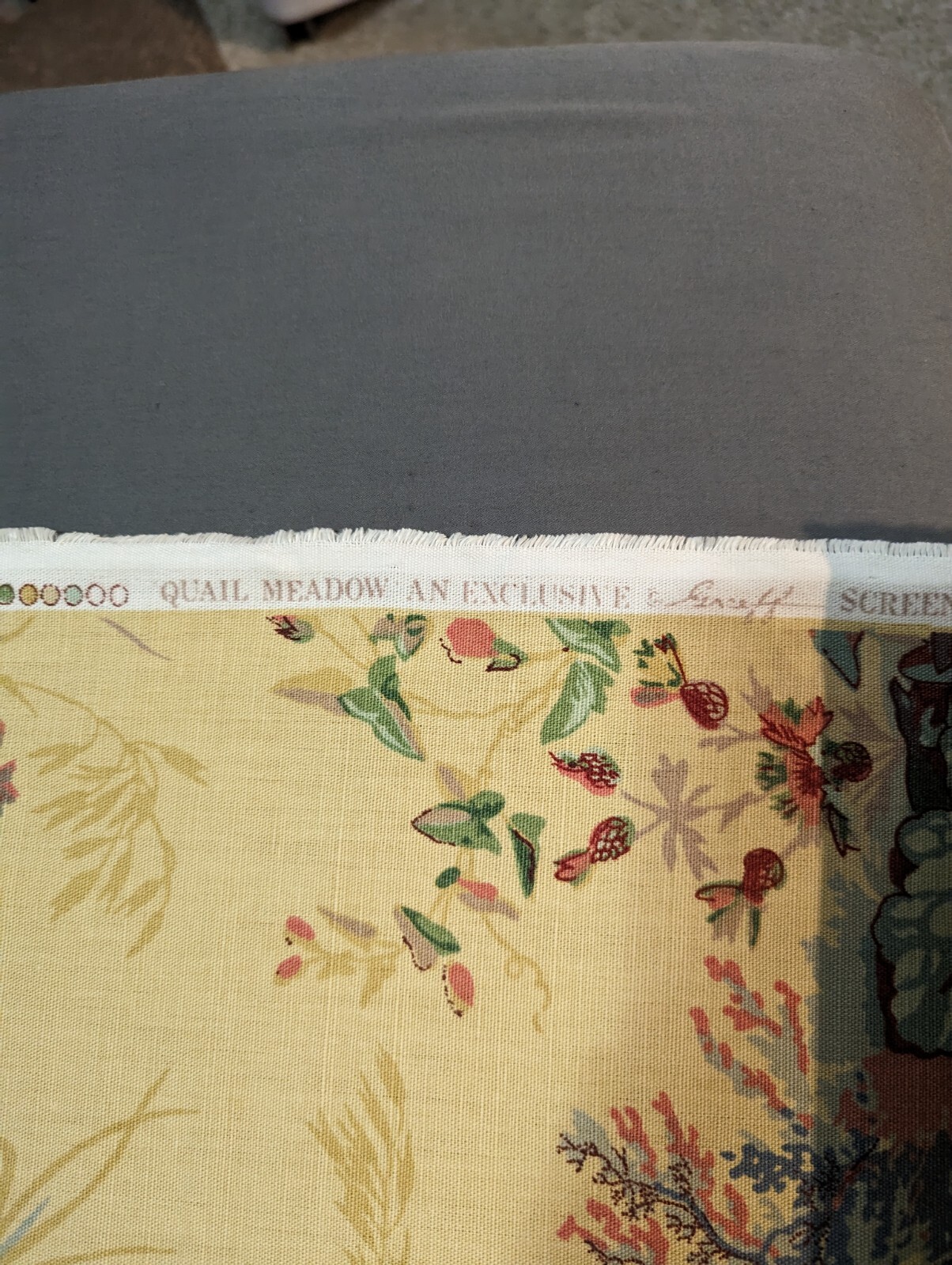 Vintage Schumacher "Quail Meadow" Upholstery Fabric 8.5 yards eBay
