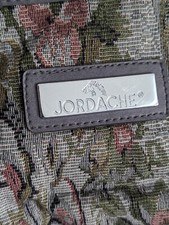Vintage Jordache Gray Floral Tapestry Tote Overnight Carry-On Weekender Bag