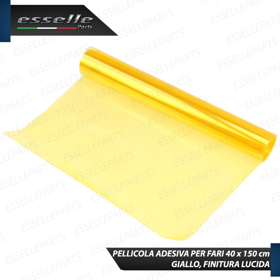 PELLICOLA FARI ADESIVA GIALLO LUCIDO 40 x 150 CM PER LAND ROVER RANGE ROVER IV - Immagine 3 di 4