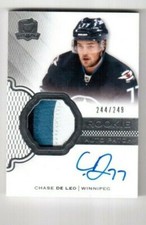 2016-17 The Cup Rookie Auto Patch Card # 158 Chase DeLeo Winnipeg Jets 244/249